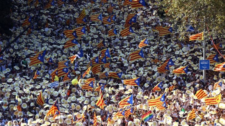 As manifestações aconteceram em cinco cidades: Barcelona, Tarragona, Berga, Salt e Lleida