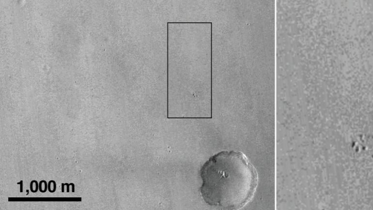 A ESA acredita que a plataforma Schiaparelli despenhou-se na superfície marciana a uma velocidade superior a 300 km/h