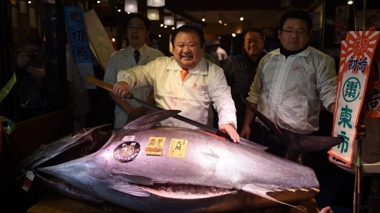 Esta é a sugunda licitação mais alta de um leilão de Ano Novo em Tóquio. O recorde pertence também a um atum rabilho