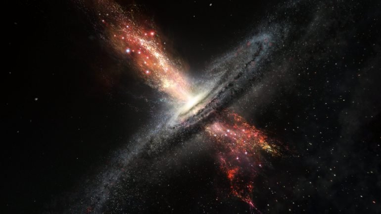 Os ventos galácticos são desencadeados pela enorme energia produzida nos centros de galáxias