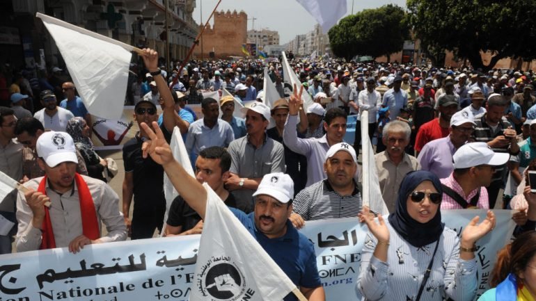 A manifestação em Rabat foi uma das maiores de que há memória na história recente do país