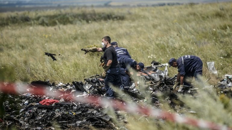 O avião da Malaysia Airlines despenhou-se em junho de 2014, perto de Donetsk Oblast, na Ucrânia