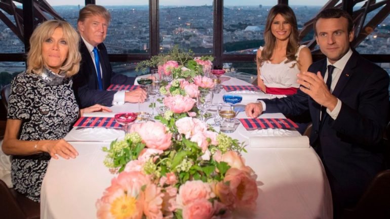Donald e Melania Trump estão em Paris para as comemorações do 14 de julho