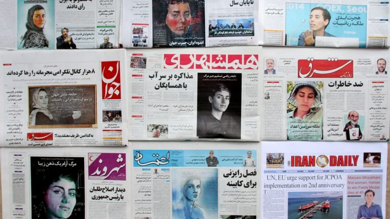 Jornais iranianos quebraram tradição