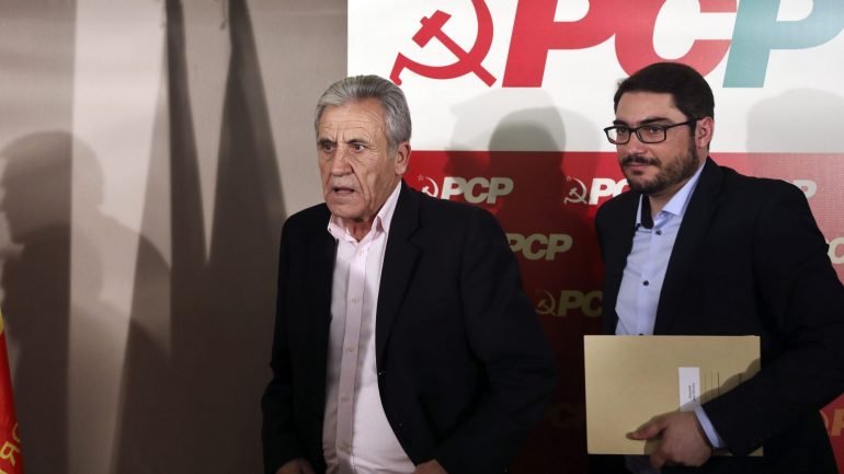 Jerónimo de Sousa, líder do PCP, e João Oliveira, que lidera a bancada parlamentar comunista