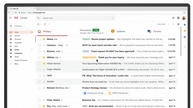 O Gmail é um serviço de e-mail lançado pela Google, em 2004.