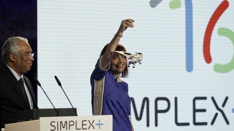 Maria Manuel Leitão Marques, ministra da Presidência e da Modernização Administrativa, no final da cerimónia da apresentação do Programa Simplex 2016