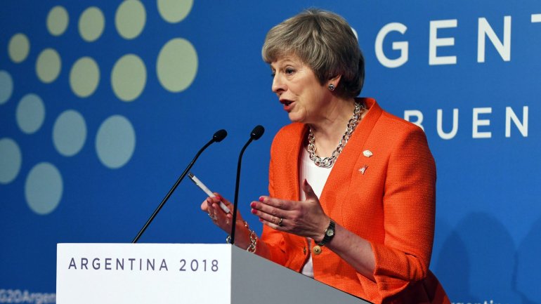 A primeira-ministra britânica, Theresa May, saudou este sábado as conclusões da cimeira dos líderes do G20
