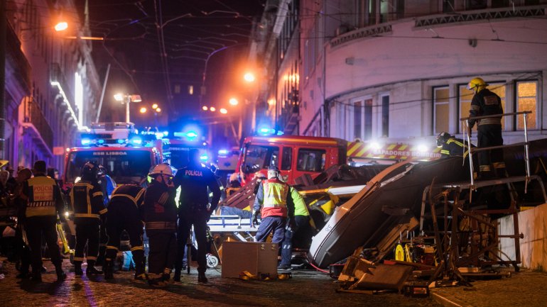 O descarrilamento de um elétrico, há duas semanas, na zona da Lapa, em Lisboa, fez 28 feridos ligeiros