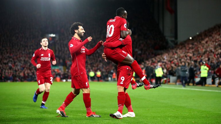 Salah, Mané e Roberto Firmino: os marcadores dos golos do Liverpool
