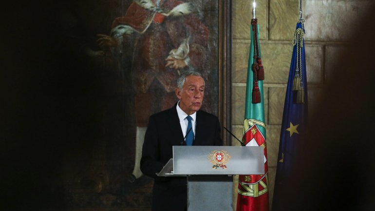 O Presidente da República, Marcelo Rebelo de Sousa, intervém durante a cerimónia onde recebe cumprimentos de Ano Novo dos chefes de Missão, embaixadores e cônsules-gerais de Portugal