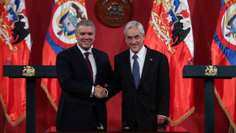 Presidente do Chile, Sebastian Pinera e Presidente da Colômbia, Ivan Duque