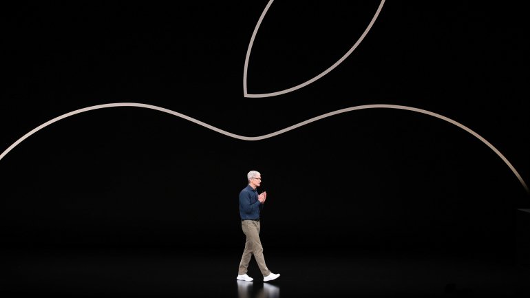O presidente da Apple, Tim Cook, na apresentação de novos produtos de 2018