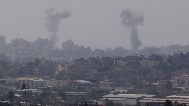 Um dos bombardeamentos anteriores que Israel realizou na Faixa de Gaza