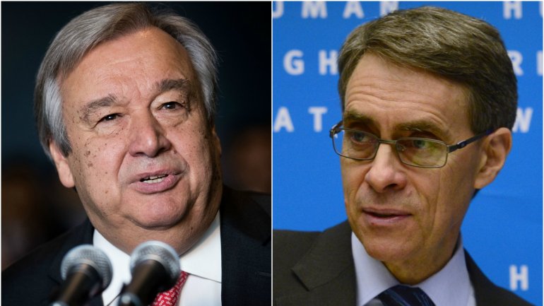 À esquerda, António Guterres, secretário-geral da ONU. À direita, Kenneth Roth, diretor executivo da Human Rights Watch