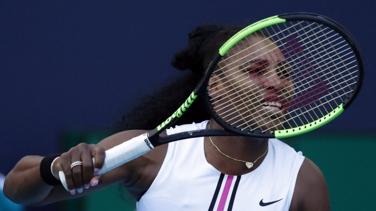 Serena Williams tinha vencido na segunda-feira a sueca Rebecca Peterson