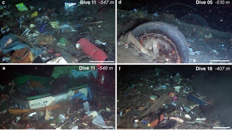 O robô que encontrou os objetos no fundo do mar, o POLLUX III, cobriu cerca de 6,4 quilómetros de vale submarino numa profundidade entre 240 e 580 metros