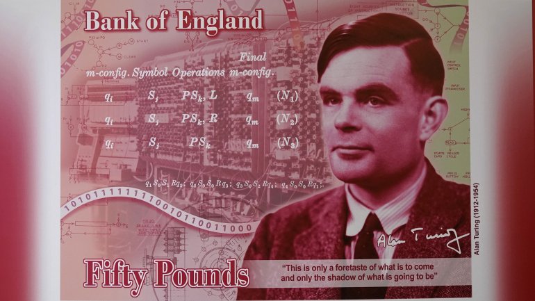 A nota de 50 libras foi apresentada pelo Banco de Inglaterra