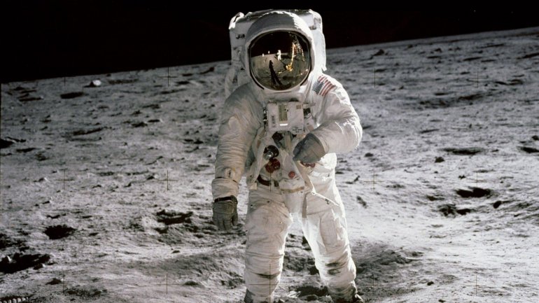 A missão Apollo 11 chegou à Lua a 20 de julho de 1969