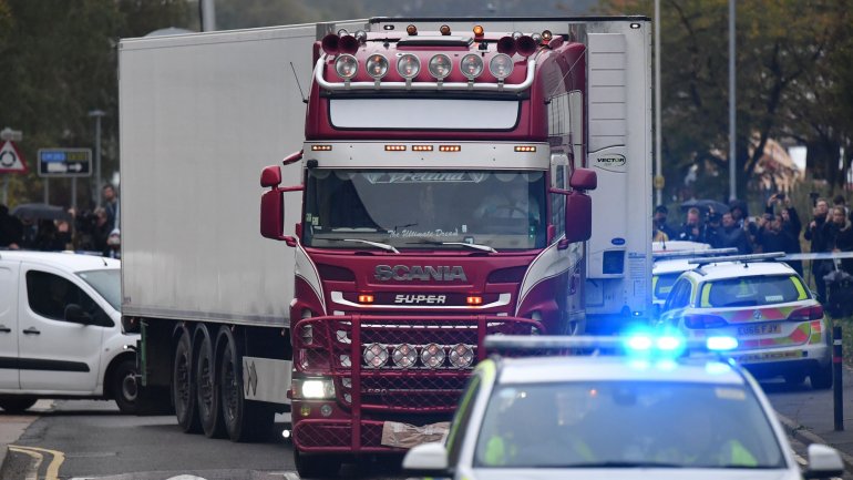 O camião foi encontrado no final do mês passado em Essex, Reino Unido, com 39 mortos no interior