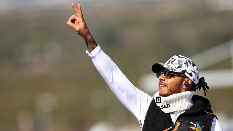 Lewis Hamilton na apresentação do Grande Prémio dos Estados Unidos: segundo lugar no Texas valeu hexacampeonato mundial
