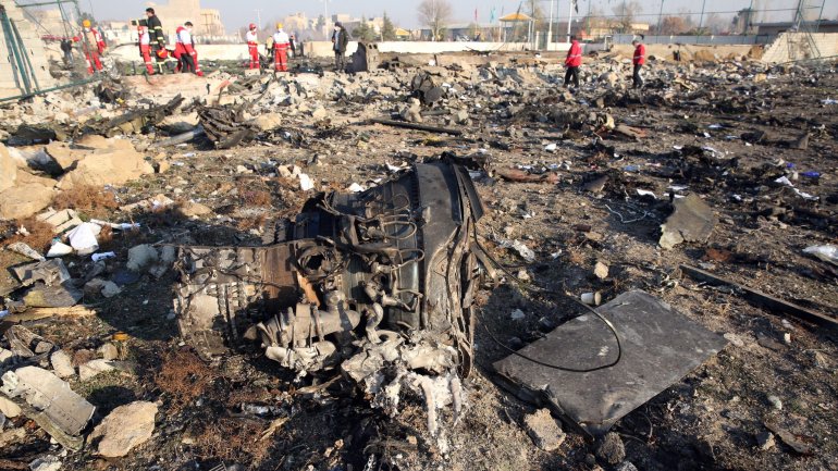 O Boeing 737 da companhia Ukrainian Airlines despenhou-se no passado dia 8 nos arredores de Teerão, causando a morte de todas as 176 pessoas a bordo, 82 dos quais iranianos