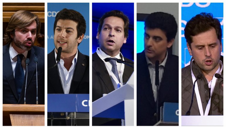 João Almeida, 'Chicão', Lobo d'Ávila, Abel Matos Santos e Carlos Meira são os cinco candidatos à liderança do CDS
