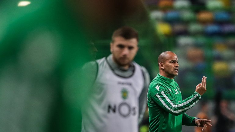 O treinador do Sporting quer a equipa a marcar golos no jogo da segunda mão dos 16 avos de final da Liga Europa. MARIO CRUZ/LUSA