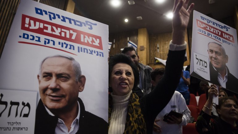 O último comício de Benjamin Netanyahu antes das eleições