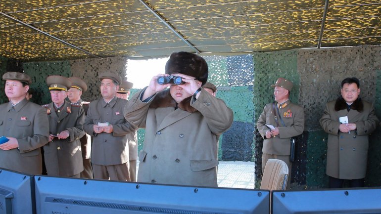 O líder norte-coreano supervisionou o teste de sábado.