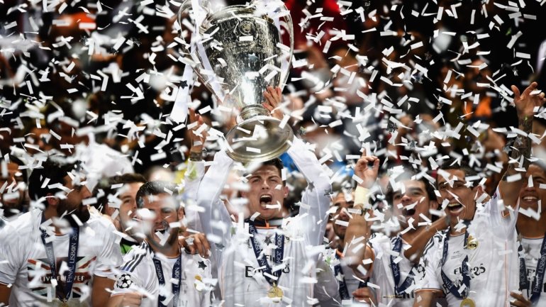 Real Madrid fez a festa na Luz na final da Champions em 2014 mas está agora em risco de cair nos oitavos da competição