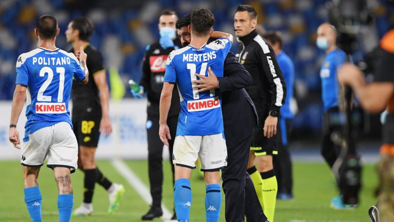 Mertens tornou-se o melhor marcador da história do Nápoles, à frente de Hamsik e Maradona, e dedicou golo do empate a Gattuso