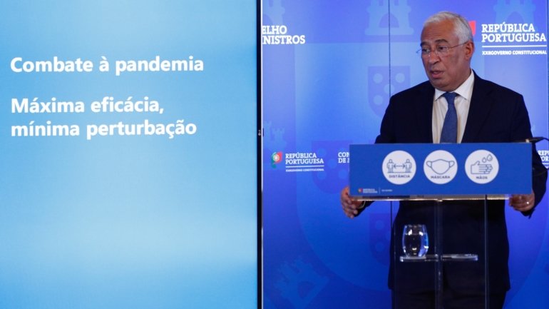 O primeiro-ministro António Costa anunciou este sábado novas restrições