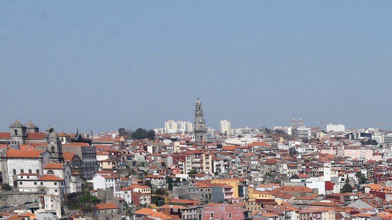 Vista aérea da cidade do Porto