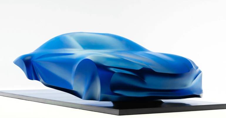 Escultura revela formas do próximo Alpine A110 eléctrico