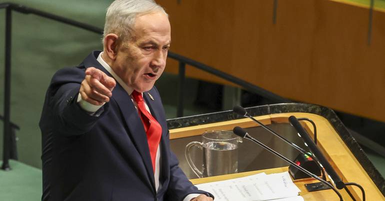 ONU. Sob protestos, Netanyahu ataca rivais e nega genocídio
