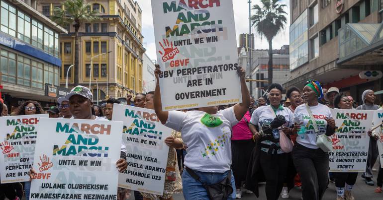 Marcha contra imigração ilegal nas ruas de Durban