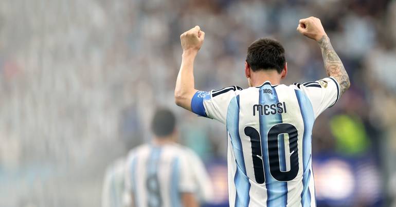 A homenagem a Messi no jogo de despedida da seleção