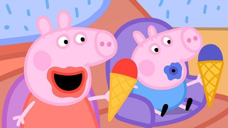 Peppa Pig das crianças cartão de personagens dos desenhos animados